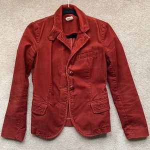 Rust color corduroy blazer